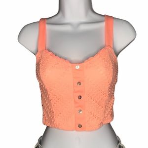 NWT Charlotte Russe  Coral Crop Top XS